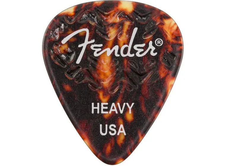 Fender Tortoise Shell, 351 Shape Heavy Plekter 6-pakning - Evenstad Musikk
