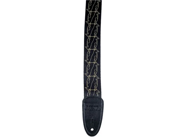 Gretsch Alternating Black Penguins Strap Gold 
