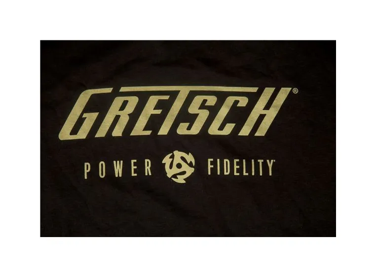 Gretsch Power & Fidelity Logo T skjorte svart, størrelse: L 