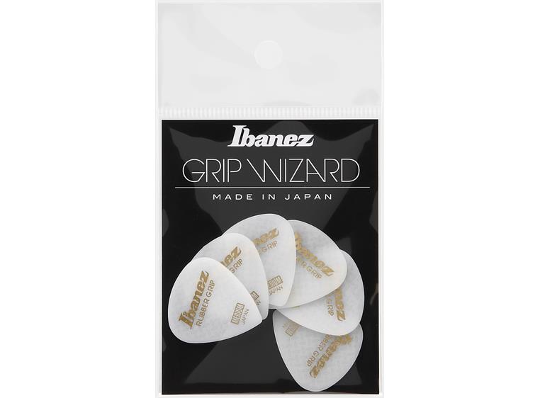 Ibanez PPA16MRG-WH Plekter 6-Pack Rubber Grip Medium White