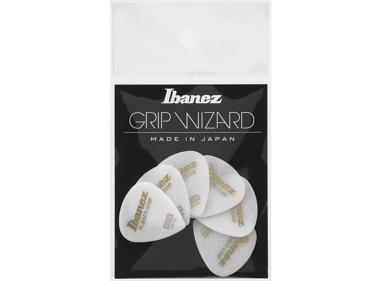 Ibanez PPA16MRG-WH Plekter 6-Pack Rubber Grip Medium White 