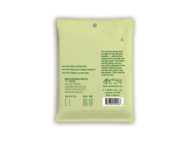 Martin M600 Ukulele Strings (0191-0220) 
