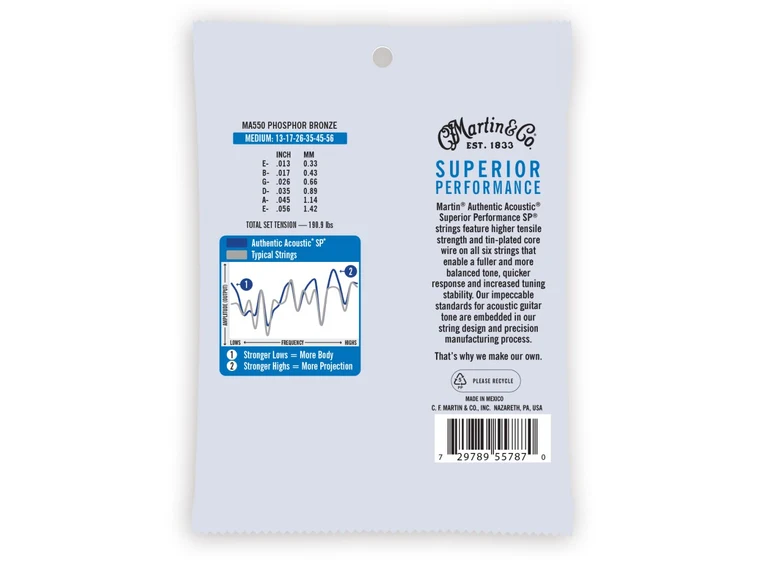 Martin SP 92/8 Medium (013-056) MA550 Phosphor Bronze 