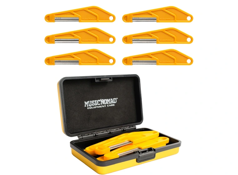 Music Nomad MN670 6-piece A-Guitar Diamond Coated Nut File Set Light/Med 