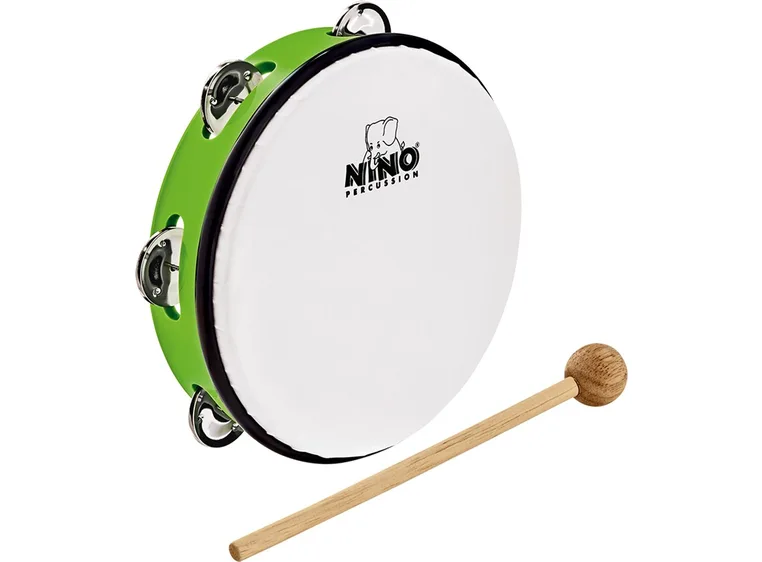 Nino Percussion NINO51GG Jingle Drum 8" ABS, Grass Green 