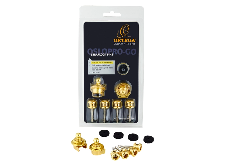 Ortega OSLOPRO-GO Straplock Pin Set Gold 
