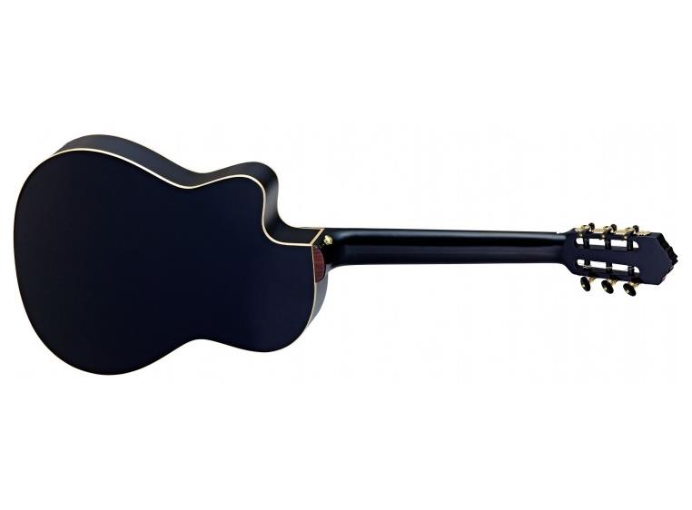Ortega RCE138-T4BK Klassisk gitar 4/4 Thin, med mik, Slim neck