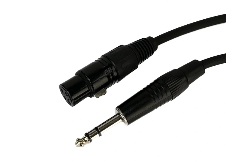 Overgangskabel XLRF - TRS 1,5m XLR hunn til balansert jack 