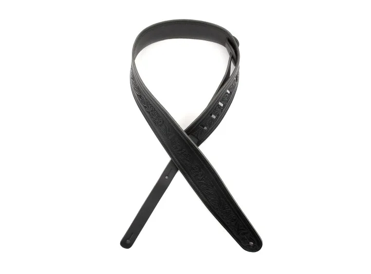 Planet Waves L25W1403 Gitarreim Leather 64 mm Leather-Embossed Flw Black 