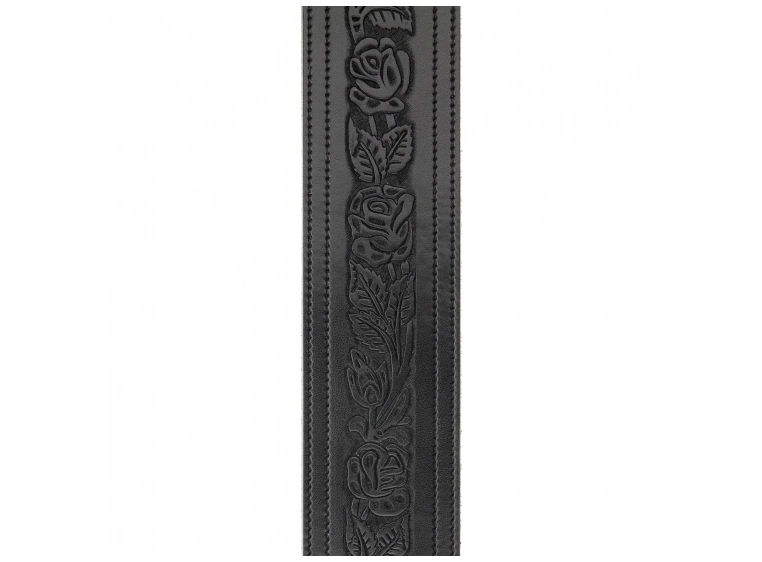 Planet Waves L25W1403 Gitarreim Leather 64 mm Leather-Embossed Flw Black 