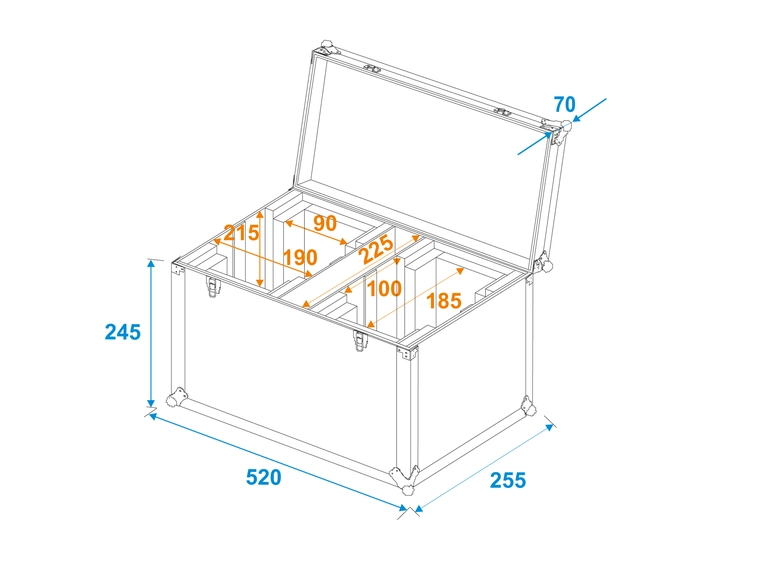 Roadinger Flightcase 2x LED TMH-17 