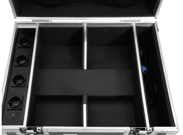 Roadinger Flightcase 4x AKKU IP UP-4 QuickDMX with charging function 