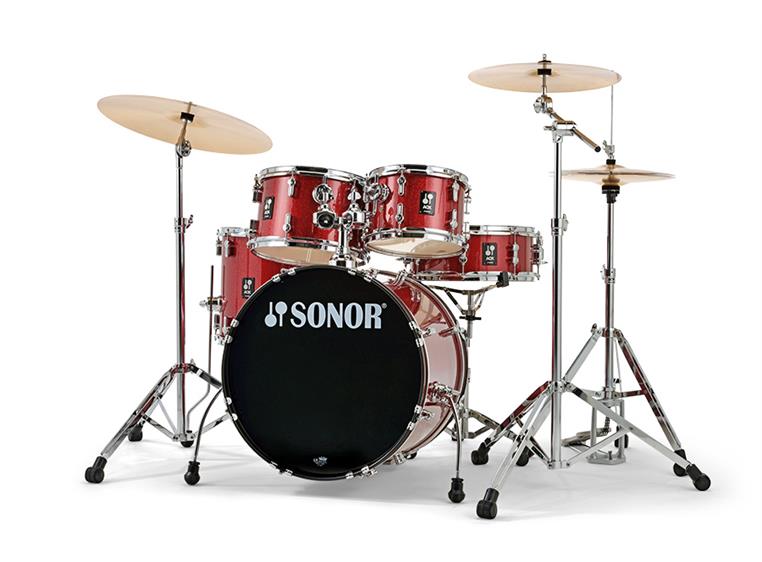 Sonor AQX Studio Red Moon Sparkle 20-14-10-12-14 Inkl HW og cymbaler