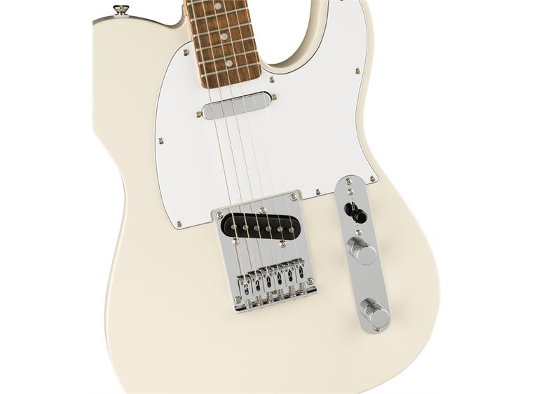 Squier Affinity Series Telecaster Olympic White, White PG, Laurel Fb