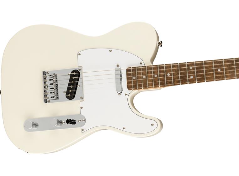 Squier Affinity Series Telecaster Olympic White, White PG, Laurel Fb