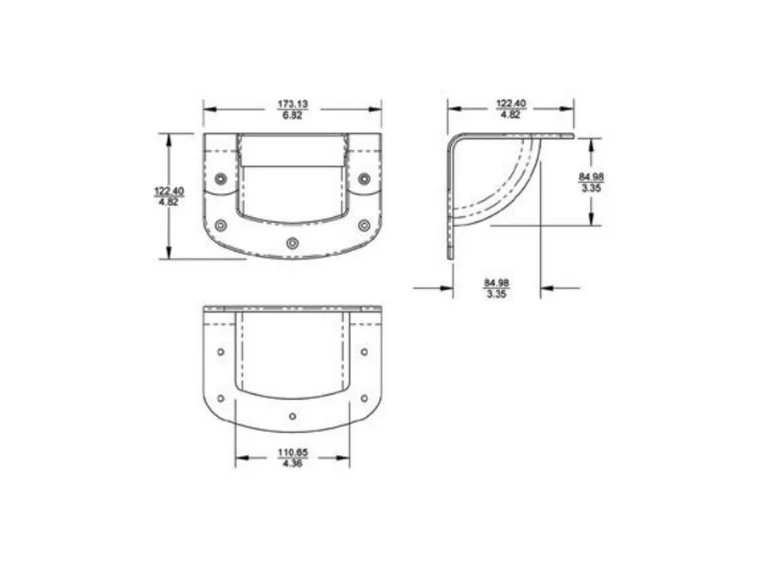 Adam Hall Hardware 34053 - Bar Handle steel black 
