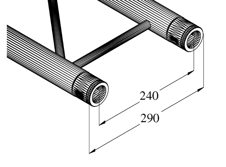 Alutruss Bilock BQ2-S710 2-way Cross Beam bk 