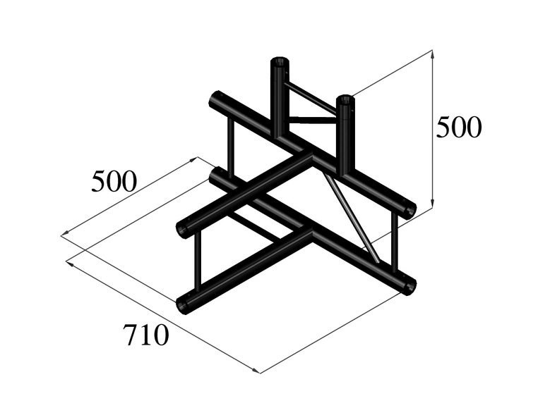 Alutruss Bilock BQ2-SPAT42V 4-Way T-Piece bk 