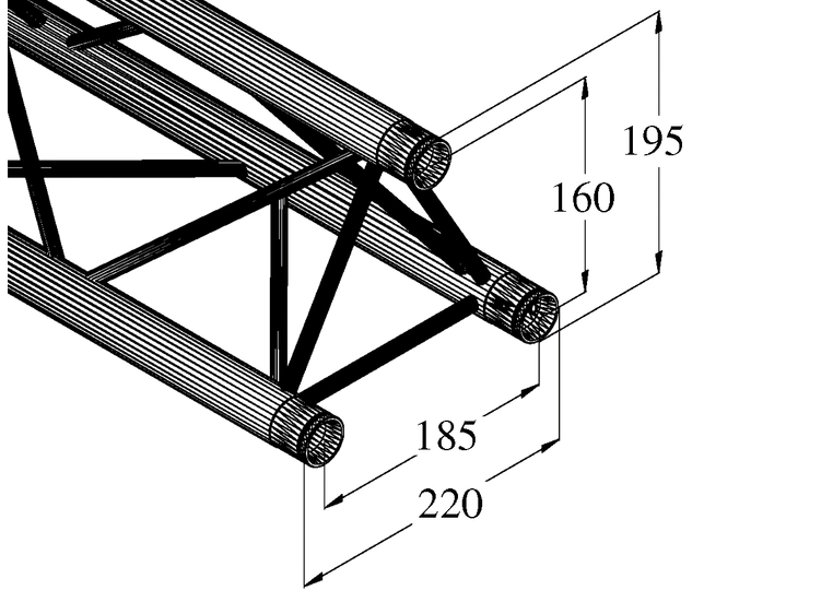 Alutruss Decolock DQ3-S200 3-Way Cross Beam bk 