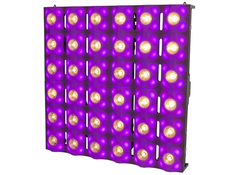 Briteq BT-GLOWPANEL LED panel, sort 36x 3W white CREE LEDs + RGB glow effect 