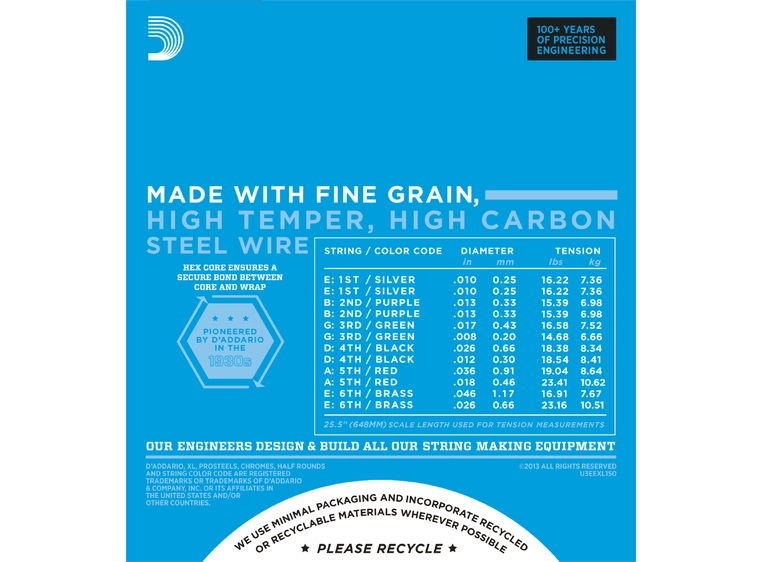 D'Addario EXL150/12 El. gitar strenger (010-046) 