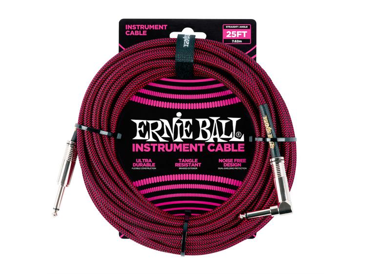 Ernie Ball EB-6062 Instrumentkabel 7.5 meter Sort & Rød