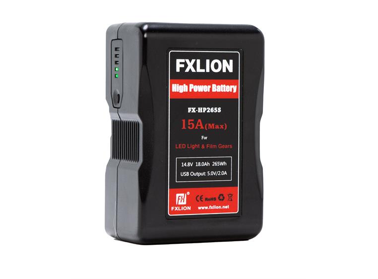 FXLION FX-HP265 High Power V-lock batt. 14.8V, 265Wh. D-tap, USB