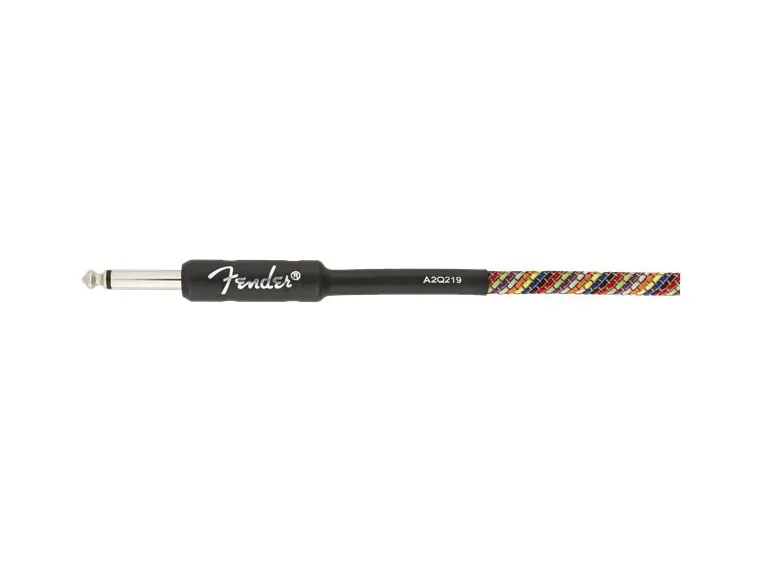 Fender 10' Festival instrumentkabel rett, hamp, regnbue, 3m 