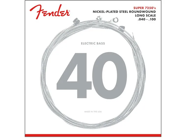 Fender 7250L Nickel Plated Steel (040-100) Long Scale 