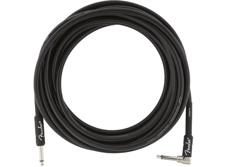 Fender Professional Instrument Cable Straight/Angle, 18.6', Black 