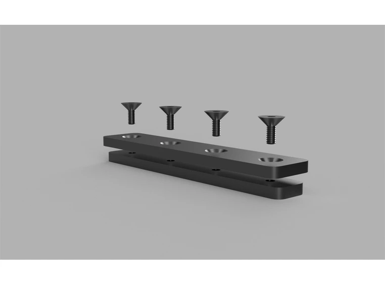 FlexRail standard skjøtestykke Sort skjøt med styrepinner 