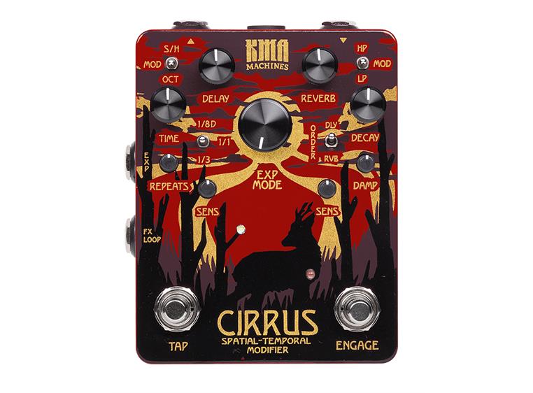 KMA Machines Cirrus Delay and Reverb pedal with Tap Tempo and modulation