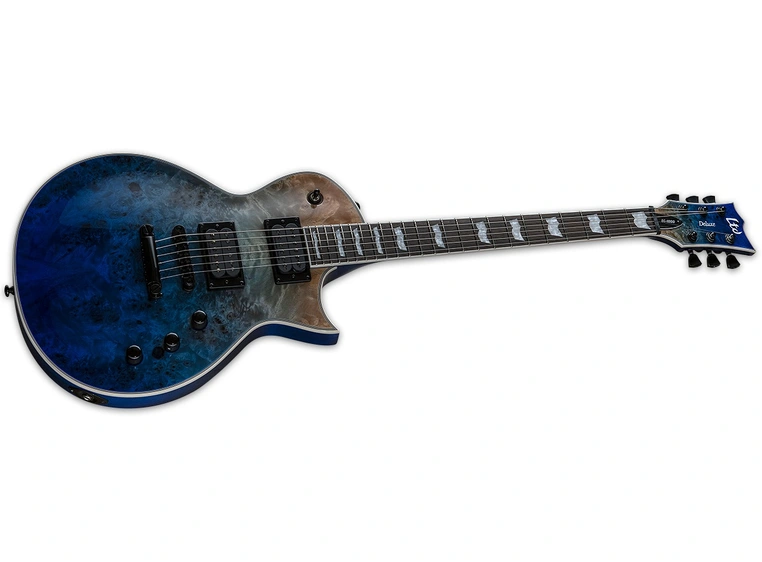 LTD EC-1000 Blue Natural Fade Burled Poplar 