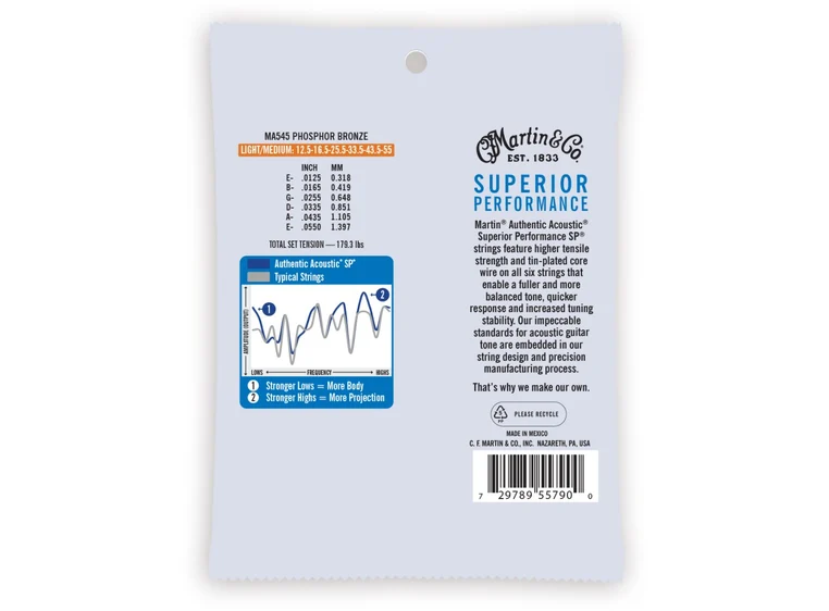 Martin SP 92/8 Light/Medium MA545 (0125-055) 