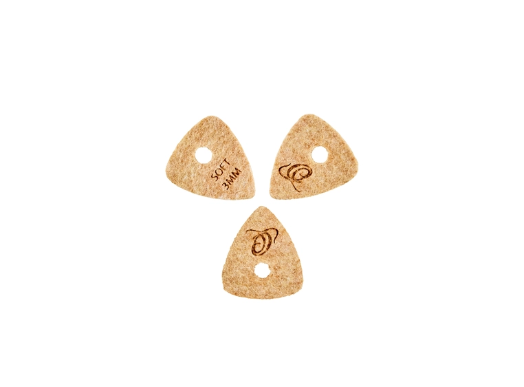 Ortega OGP-F-S3 Plekter for ukulele 3mm Soft 3-pakning 