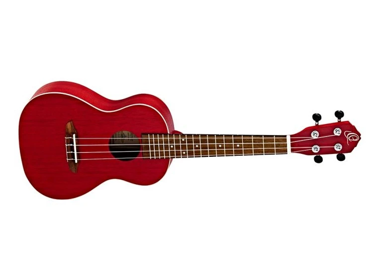 Ortega RUFIRE Concert ukulele Earth See Thru Red 