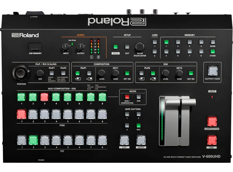 Roland V-600UHD Video switcher 4K HDR Multi-format 