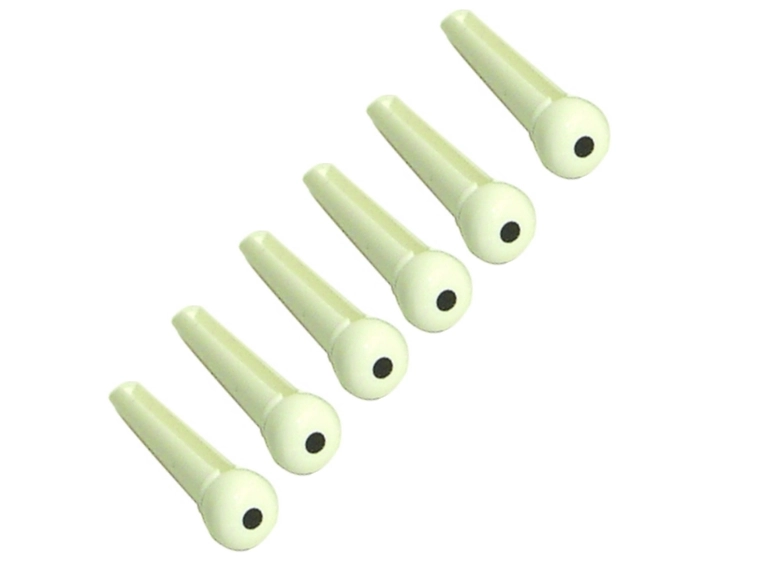 Soundsation 2084 Bridge Pin ABS White/Black dot - Pris pr stk 