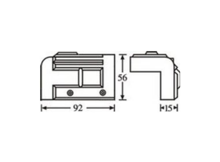 Adam Hall Hardware 4071 - Cabinet Corner plastic stackable b