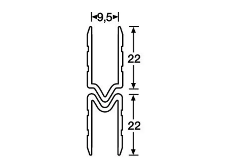 Adam Hall Hardware 6123 M - Aluminium Lid Location male for lid *Pris per m 
