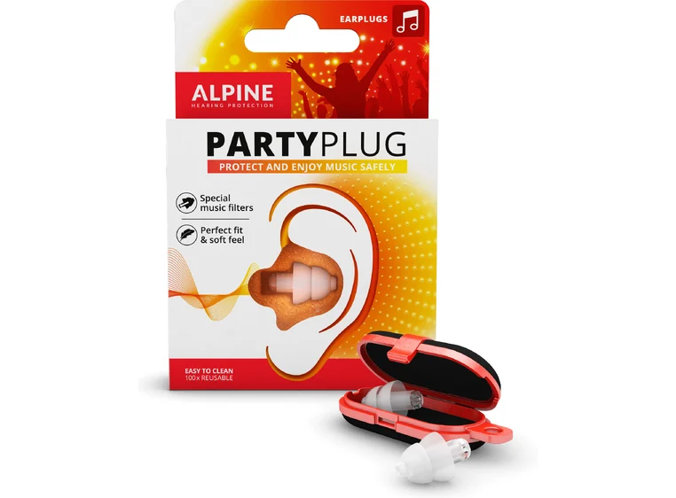 Alpine Hearing Protection PartyPlug Earplugs Transparent 