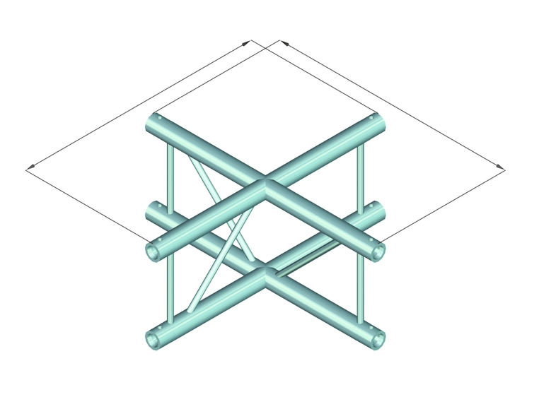 Alutruss Decolock DQ2-SPAC41V 4-way Cross Piece bk 