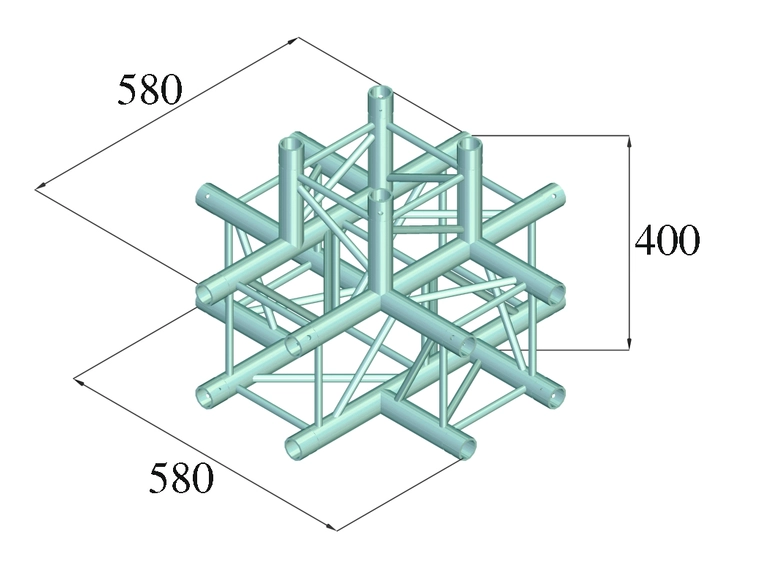 Alutruss Decolock DQ4-SPAT51 5-Way Corner bk 