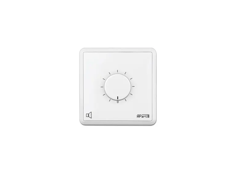 Apart Volumkontroll 100 volt 20W Euro, Hvit, m/24V rele 