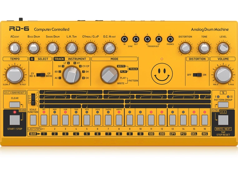 Behringer RD-6 trommemaskin, gul 