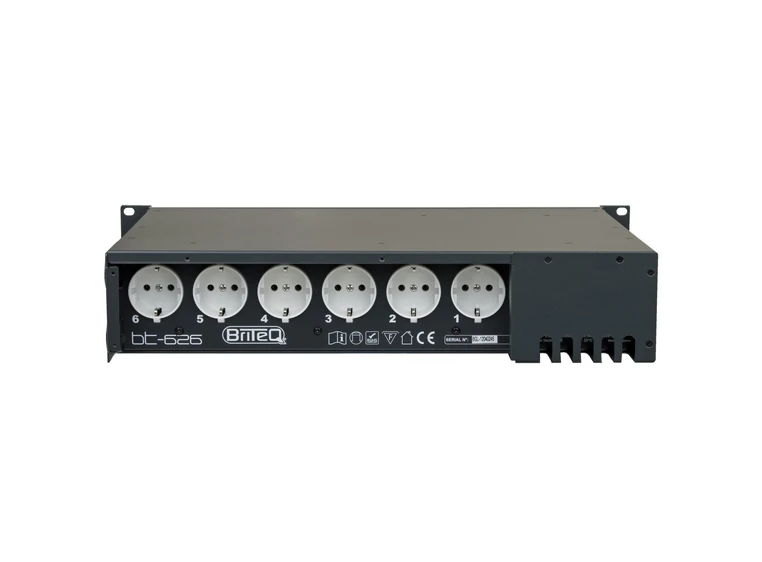 Briteq BT-626 Dimmer, 6 kanaler 400V. 19", 2 U 