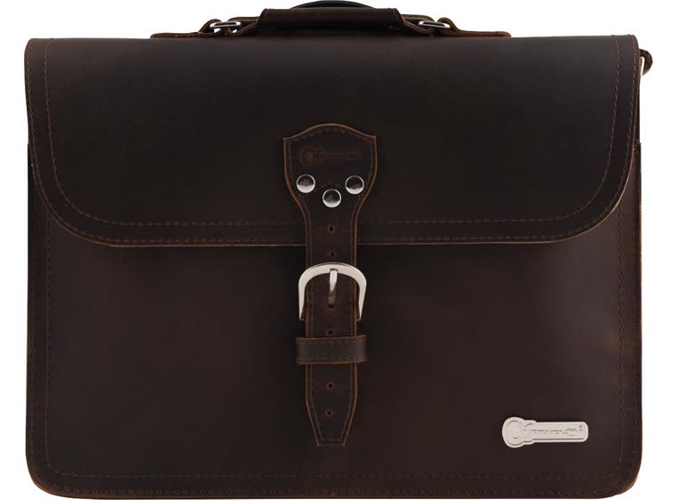 Charvel Ltd Edition Leather Laptop Bag Brown