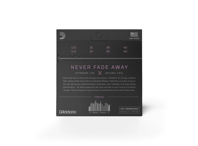 D'Addario XTM11540 Mandolin XT (0115-040) Custom Medium Phos. Bronze 