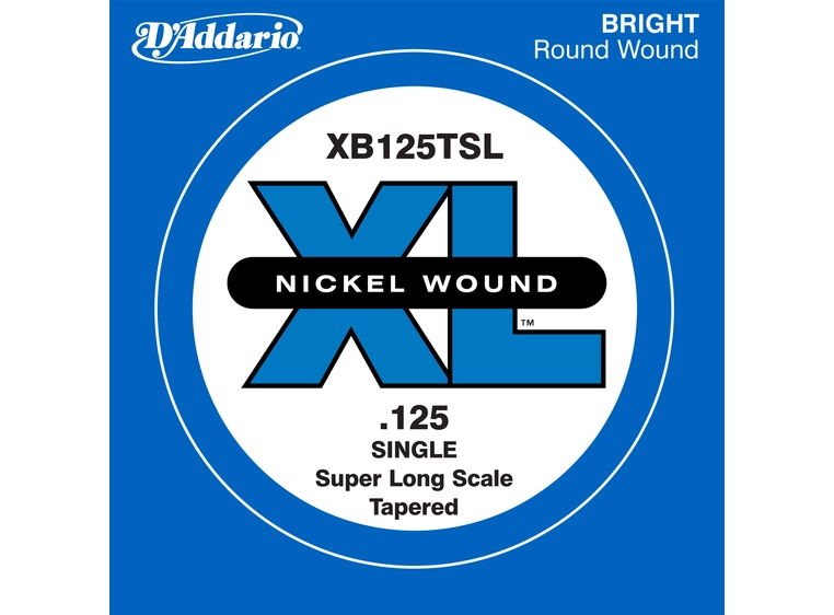 D'addario Fretted XB125TSL Basstreng Nickel Wound 125 Tapered Super Long 