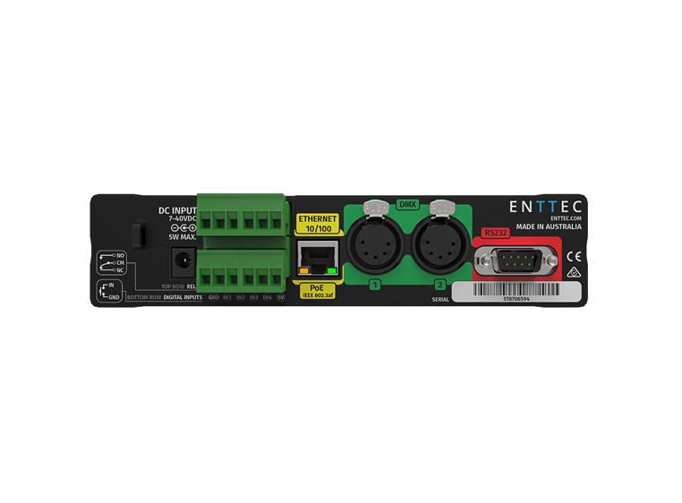 Enttec S-PLAY SP1 Smart Player DMX recorder m/RS-232. Ethernet m/PoE